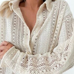 Coastal cowgirl crocheted top. 2 colors